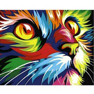 Coloful Cat - Diamond Canvas Kit